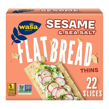 Wasa Sesame & Sea Salt Flatbread Thins, 6.7 Oz.