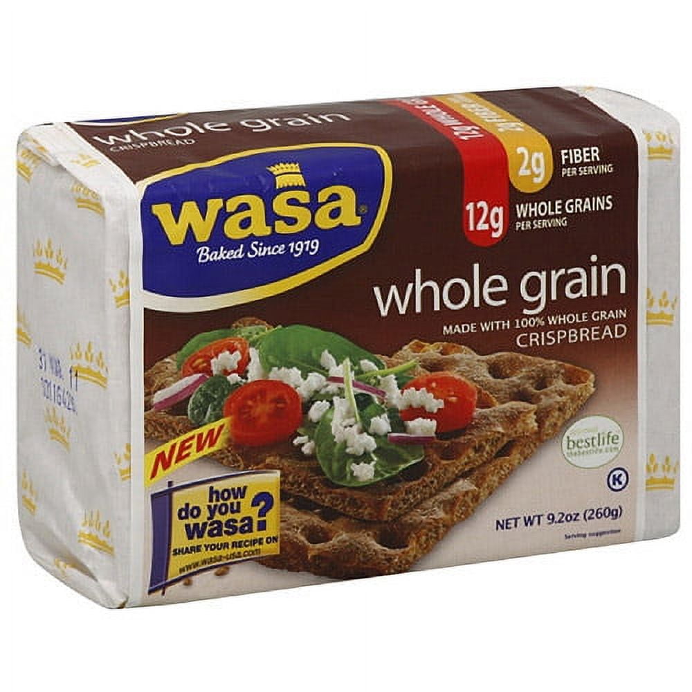 Wasa Whole Grain Crispbread, 9.2 oz (Pack of 12) - Walmart.com