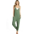 thumbnail image 1 of Wasabi & Mint Women's Comfy Lounge Cropped Jumpsuit  (Olive, Small), 1 of 4