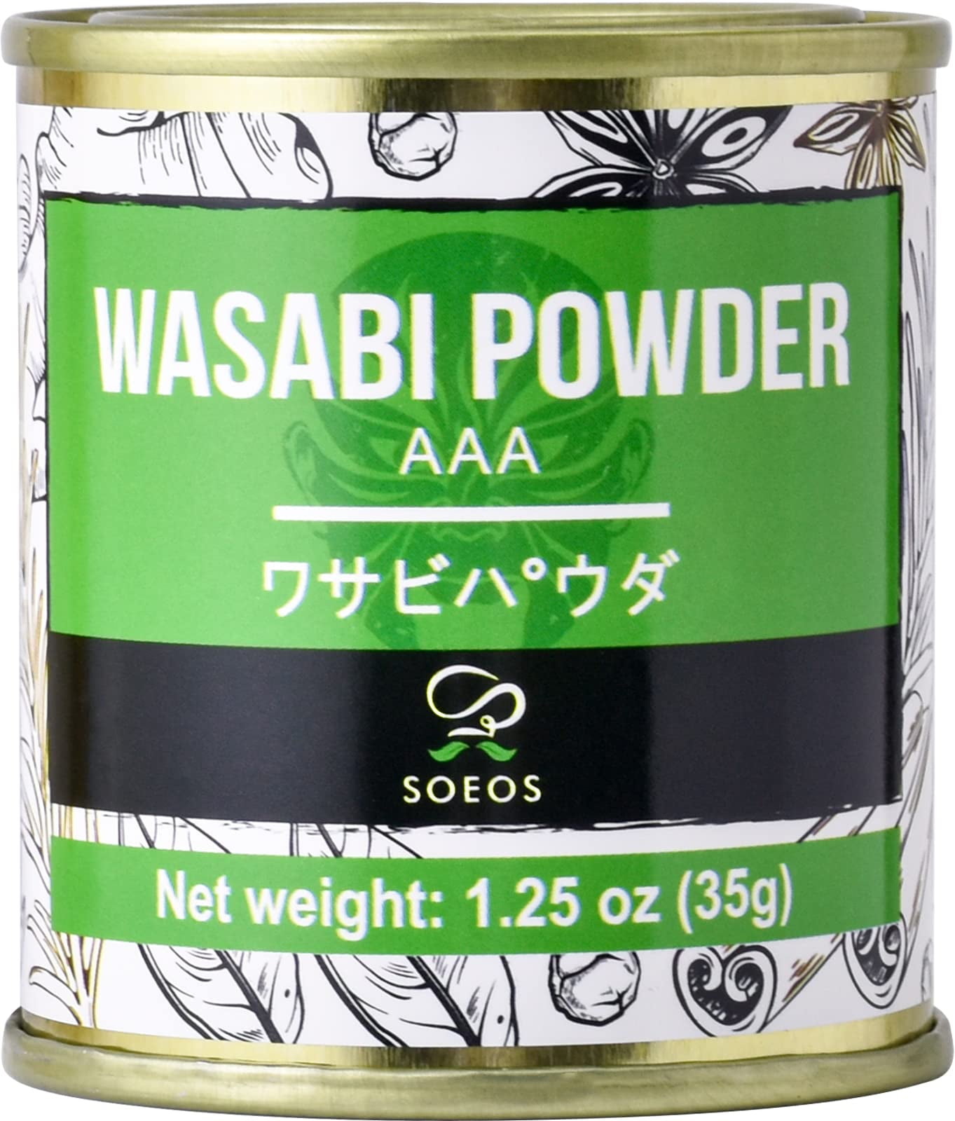 Wasabi Powder, 1.25 GP27 oz with Real Wasabi for Sushi, Sushi Powdered