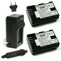 Wasabi Power Battery (2-Pack) and Charger for Canon LP-E6, LP-E6N