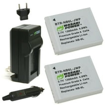 Wasabi Power Battery (2-Pack) and Charger for Canon NB-6L, NB-6LH, CB-2LY