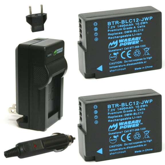 Wasabi Power Battery (2-Pack) and Charger for Leica BP-DC12 (Fully Decoded)