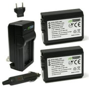 Wasabi Power Battery 2-Pack and Charger for Sony NP-FW50