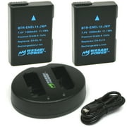 Wasabi Power Battery 2-Pack and Dual Charger for Nikon EN-EL14, EN-EL14a