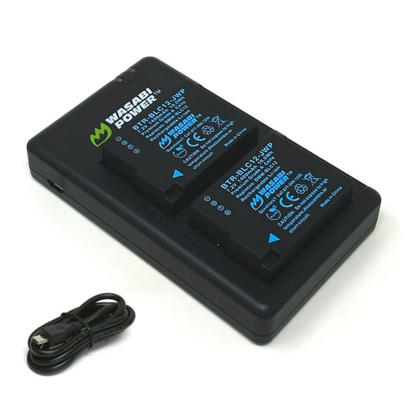 Wasabi Power Battery (2-Pack) and Micro USB Dual Charger for Leica BP-DC12, 18729