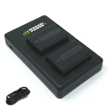 Wasabi Power Battery (2-Pack) and Micro USB Dual Charger for Sony NP-FW50