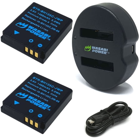 Wasabi Power Battery (2-Pack) and USB Dual Charger for Ricoh DB-65