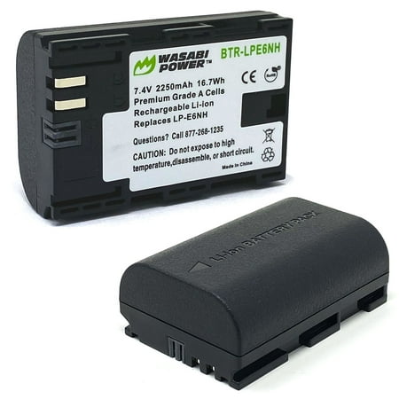 Wasabi Power Battery (2-Pack) for Canon LP-E6NH