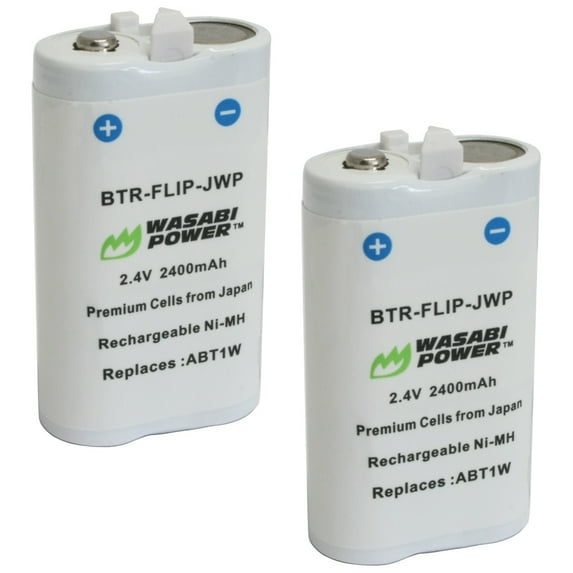 Wasabi Power Battery for Flip ABT1W and Flip UltraHD 4GB Video Camera (2-Pack)