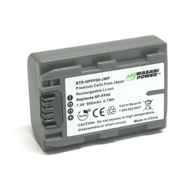 Wasabi Power Battery for Sony NP-FP50, NP-FP30 (900mAh)