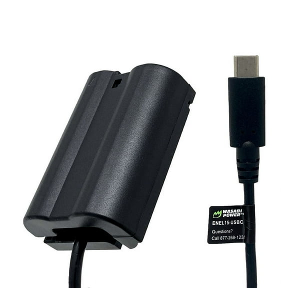 Wasabi Power DC Coupler with USB-C Input for Nikon EN-EL15