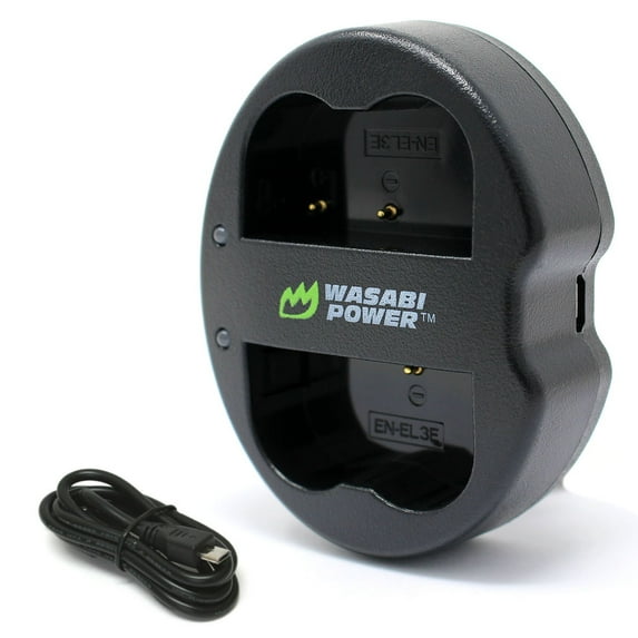 Wasabi Power Dual USB Battery Charger for Nikon EN-EL3e