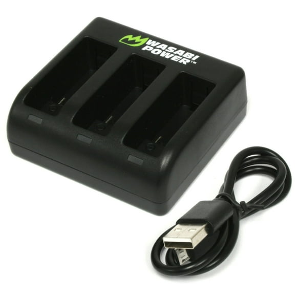 Wasabi Power Triple Charger for GoPro Enduro, HERO12 Black, HERO11, HERO10, HERO9