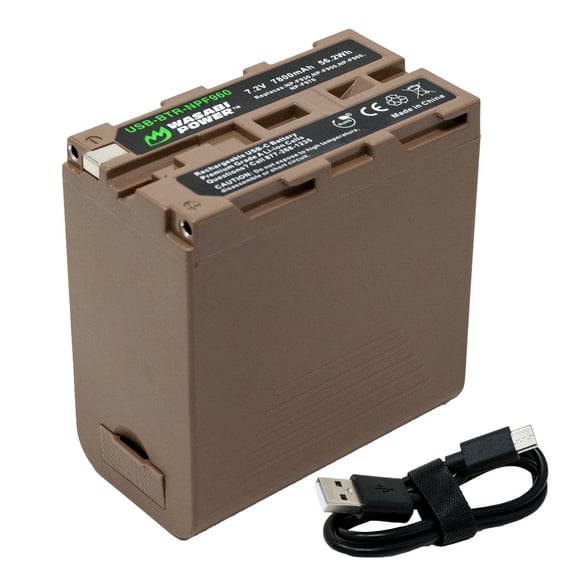 Wasabi Power USB Battery for Sony NP-F960 with USB-C Fast Charging