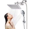 Wasait 7 Setting HighPressure Shower Head Combo 8Inch Rainfall