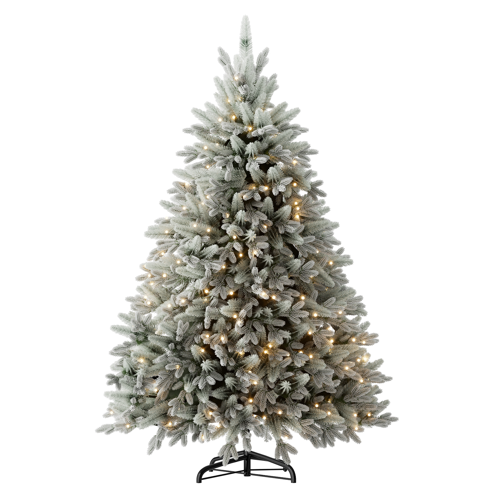 Wasait 7ft Snow Flocked Christmas Tree Prelit Artificial Christmas Tree