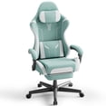 thumbnail image 1 of Wasait Gaming Chair with Footrest Ergonomic Office Gamer Chair with Headrest and Massage Lumbar Cushion Racing Reclining Computer Game Chair for Adults, Green, 1 of 9