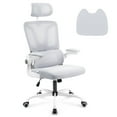 thumbnail image 1 of Wasait Ergonomic Office Chair Rocking Desk Chair with Lumbar Pillow Comfortable Mesh Desk Chair with Adjustable Armrests & Headrest High Back Ergonomic Chair Gray, 1 of 8