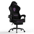 thumbnail image 1 of Wasait Gaming Chair with Footrest, RGB LED Lights, High Back Office Chair with Headrest and Massage Lumbar Support Swivel Ergonomic Gamer Chair for Adults, Blue, 1 of 10