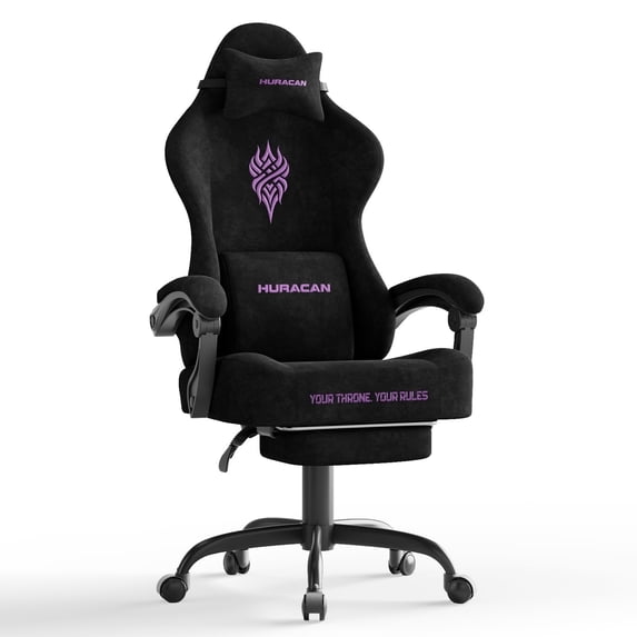 Wasait Gaming Chair with Footrest, RGB LED Lights, High Back Office Chair with Headrest and Massage Lumbar Support Swivel Ergonomic Gamer Chair for Adults, Blue