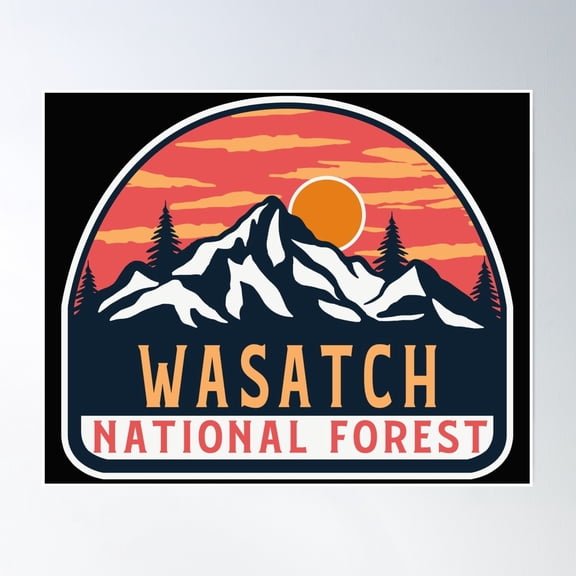 Wasatch National Forest Poster Wall Art, Modern Wall Decor, 8x12 UNFRAMED