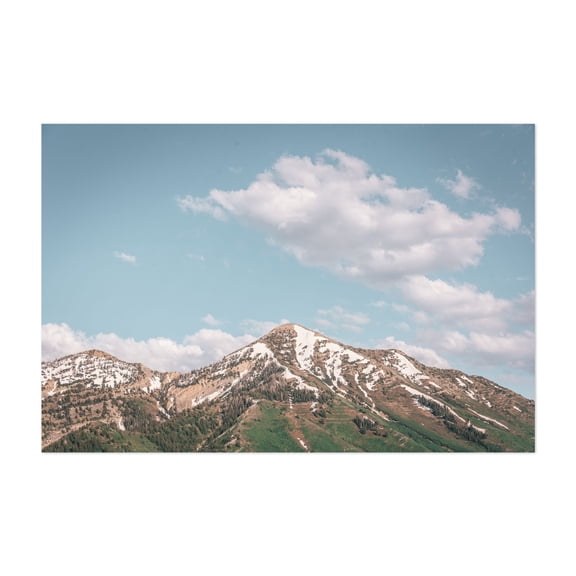 Wasatch Range 01 - Orem Utah Photography Mountain Landscape Nature Scenic Snow Winter Pastel Unframed Wall Art Print 4 x 6 inches