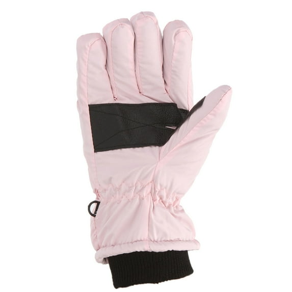 Waserce Winter Outdoor Kids Snow Gloves Boys Girls Windproof Warm Ski Gloves Bulky Gloves Mitten Pink L