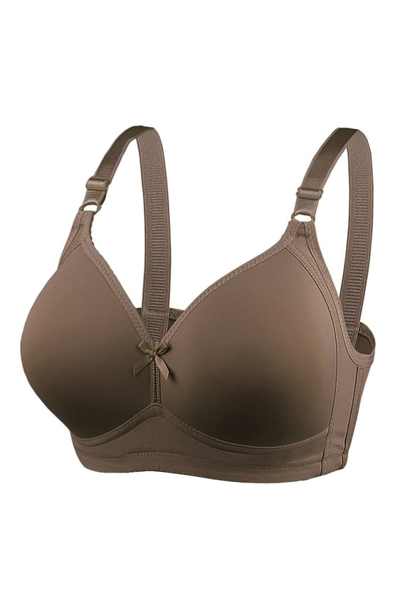 Women's One Fab Fit Underwire Bra, Convertible Bra Pure Color Wireless, Seamless Rib Bralette, ComfortFlex Fit Silver 52