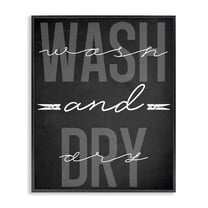 Wash And Dry Black Minimal Black Framed Giclee Art, design by Marcus Prime