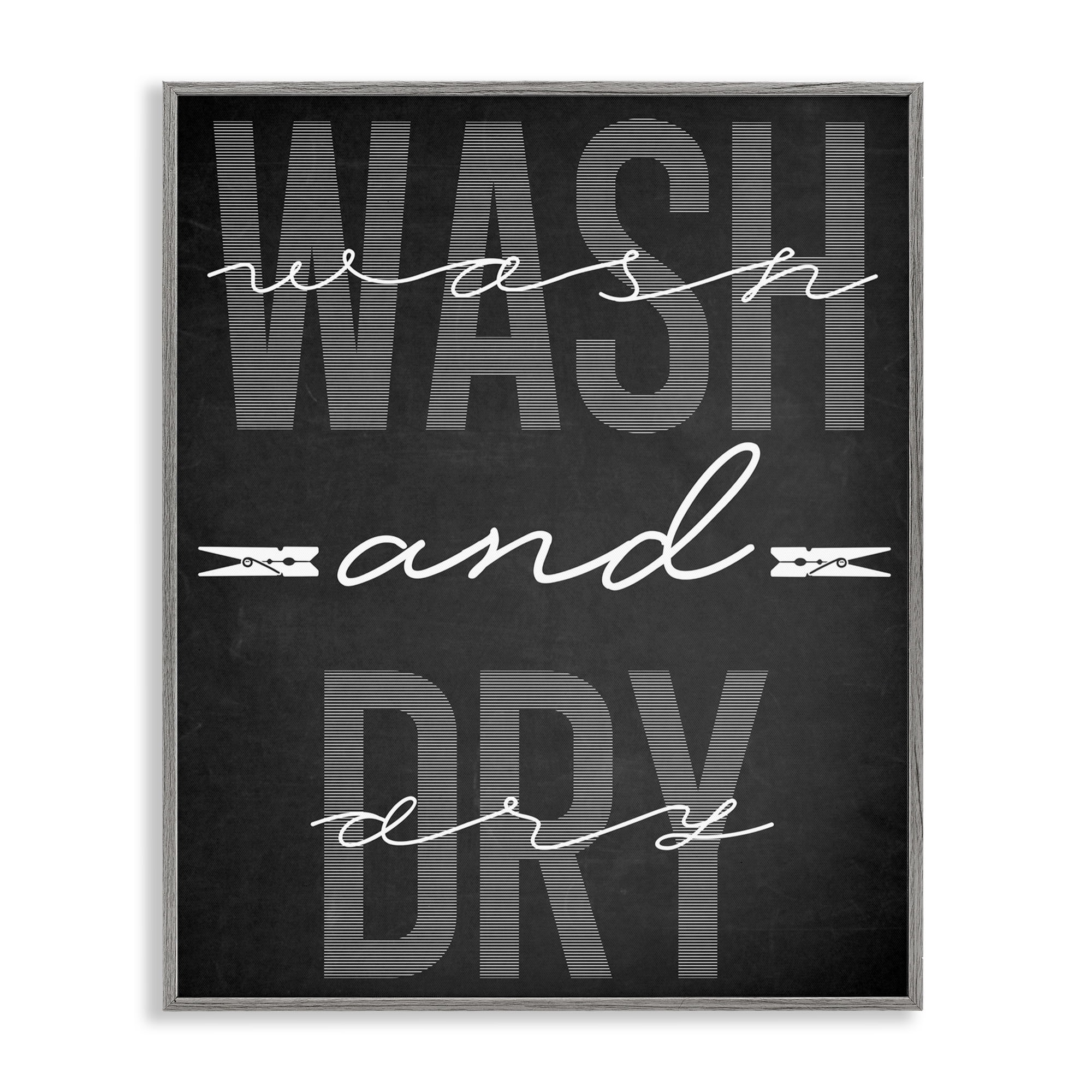 Wash And Dry Black Minimal Gray Framed Giclee Art, design by Marcus Prime