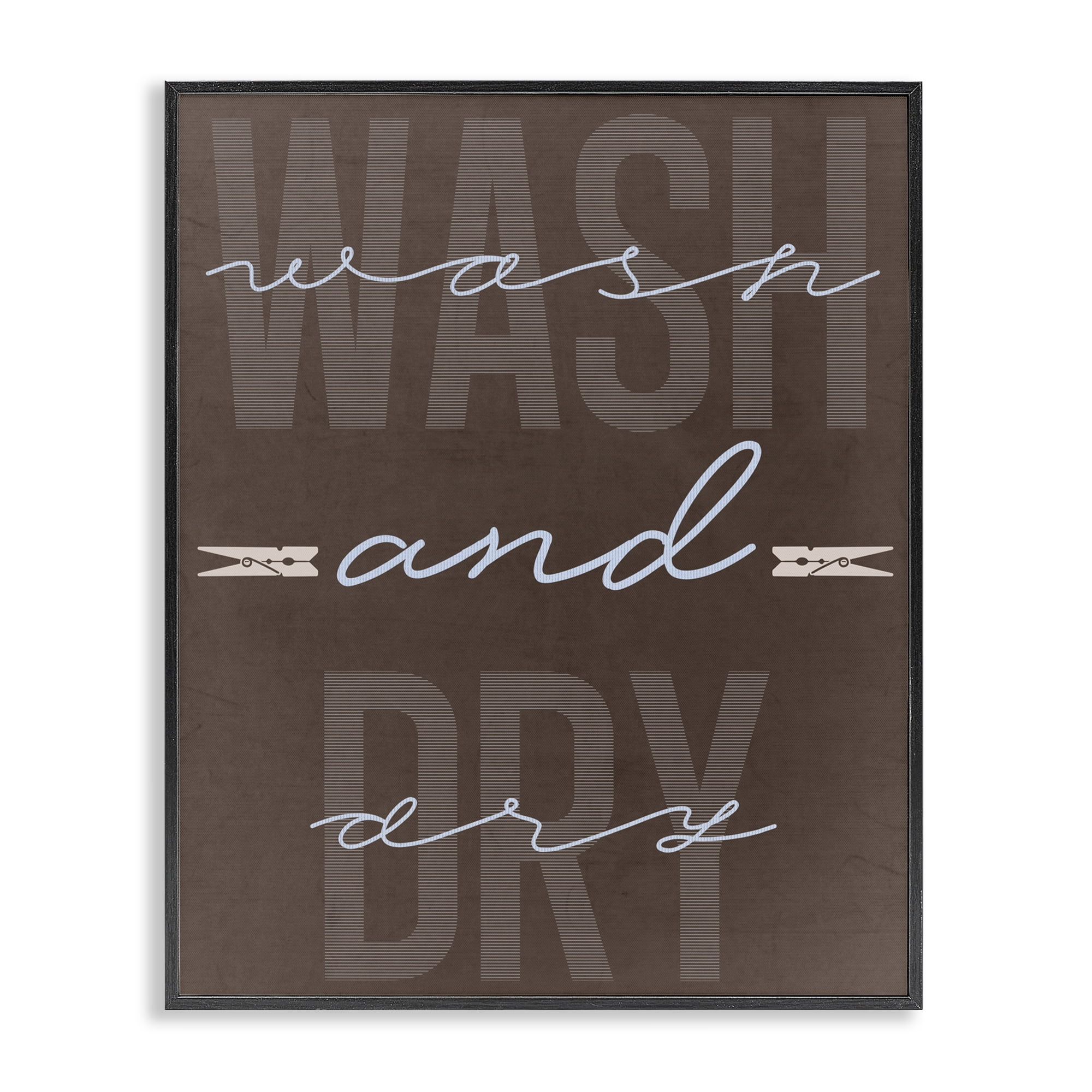 Wash And Dry Brown Black Framed Giclee Art, design by Marcus Prime