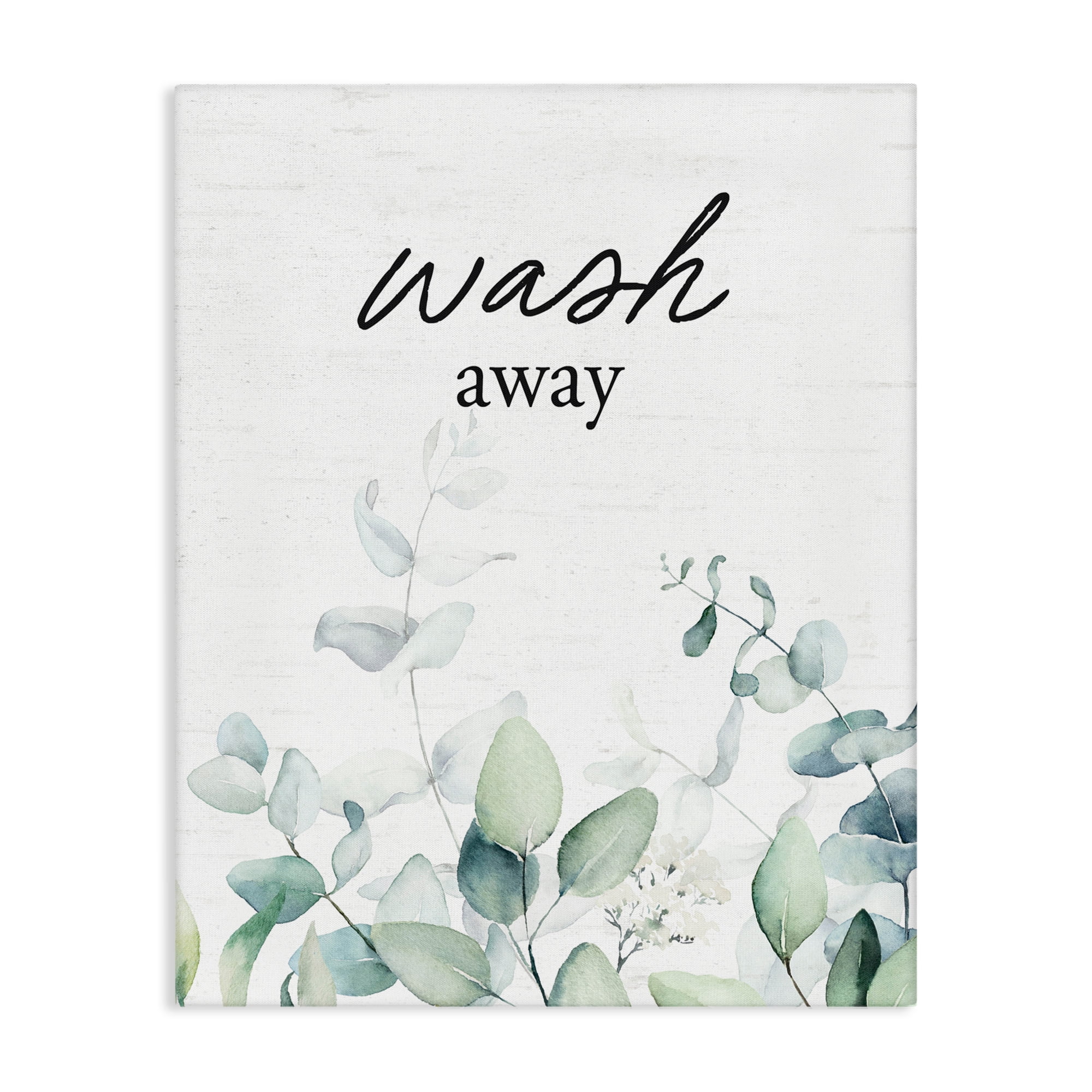 Wash Away Eucalyptus Canvas Wall Art, design by Lettered and Lined