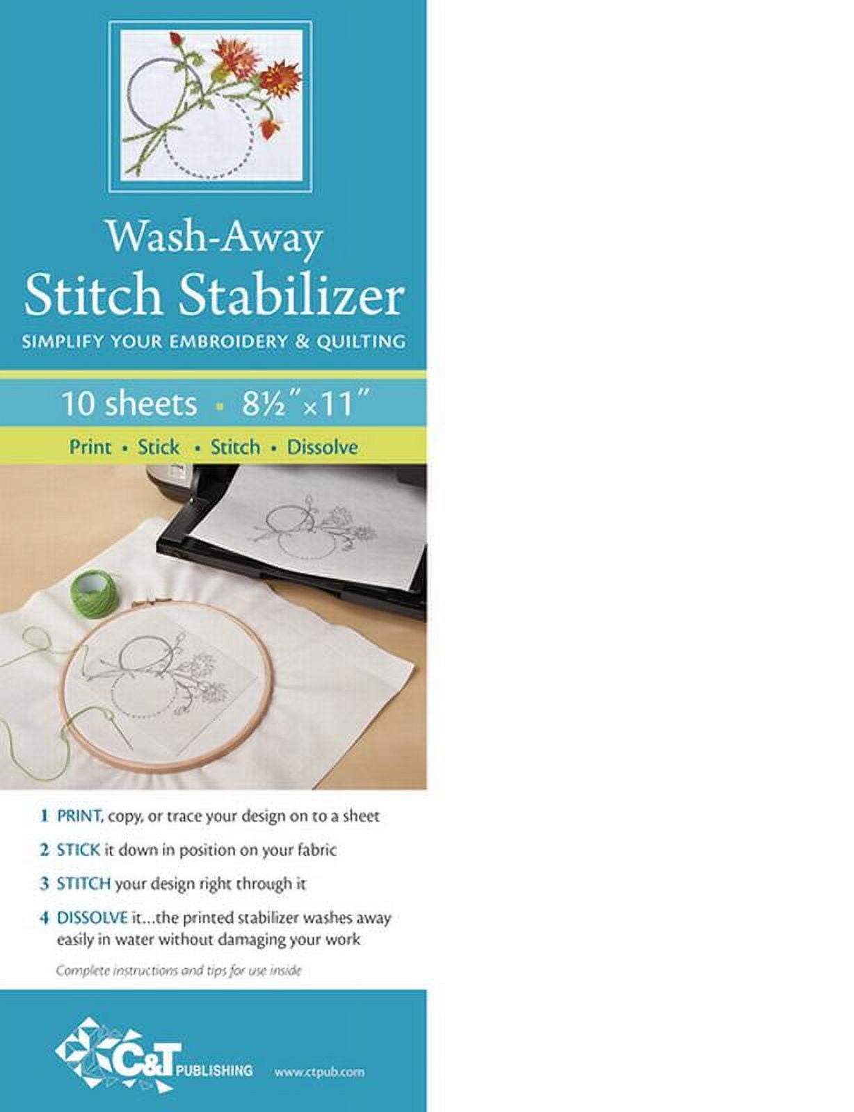 Wash Away Stitch Stabilizer : Simplify Your Embroidery & Quilting