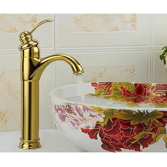 Wash Basin Taps Brass Faucet Single Hole Gold Plated Bathroom Mixer Lavatory Faucet Hand Wash Basin Mixer Tap