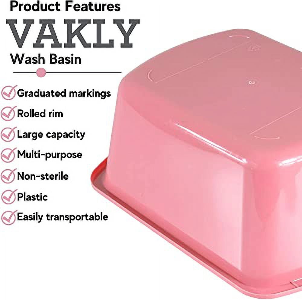 Wash Basins – Rectangular Plastic Hospital Bedside Soaking Tub [25 Pack ...
