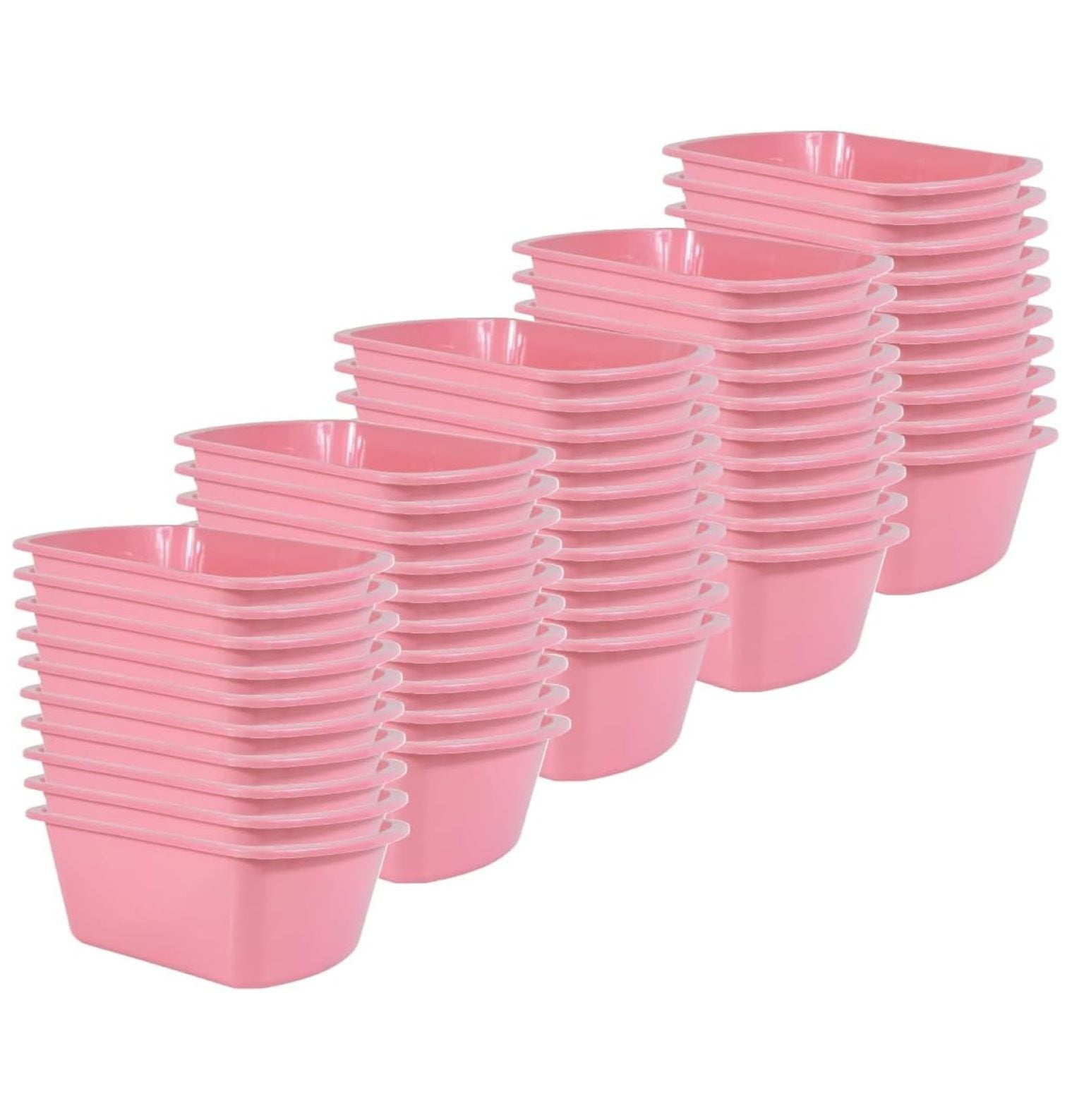 Wash Basins Rectangular Plastic Hospital Bedside Soaking Tub [50 Pack