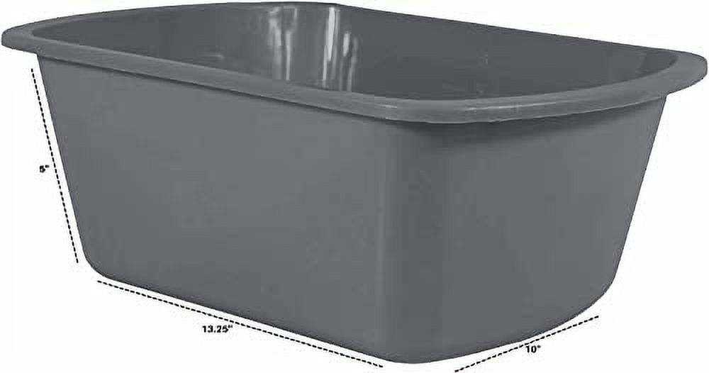 Wash Basins – Rectangular Plastic Hospital Bedside Soaking Tub [50 Pack ...
