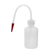 Wash Bottle, 250ml - Polyethylene - Translucent, Unbreakable - Screw Cap with Flexible Delivery Tube for Dispensing Liquid - Includes Tube Cap - Eisco Labs