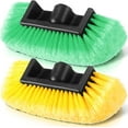 thumbnail image 1 of Wash Brush Head with Soft Detailing Bristle Flow Thru Car Cleaning Brush Exterior Car Wash Equipment for Auto Truck RV Boat Camper Washing, 10 Inch(2 Pcs Yellow, 2 Pcs Green), 1 of 12