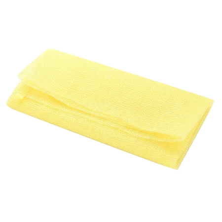 Wash Cloth 35 Inch Long Exfoliating Bath Towel Cloth Washing Cleaning yellow