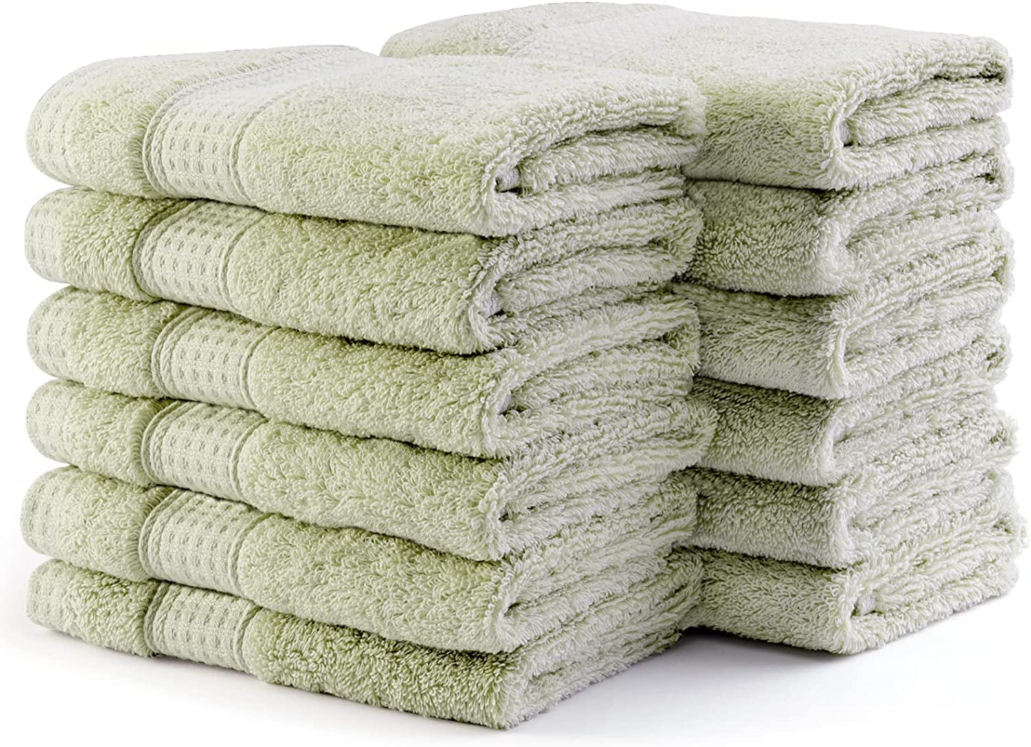 Wash Clothes for Bathroom Cotton Face Towels Washcloths Bulk for Men or Women. 12 Pack Ultra Soft Bath Towels Set. Absorbent Hotel Spa Kitchen Multi Purpose Face Cloth. Bath Wash Rags Walmart