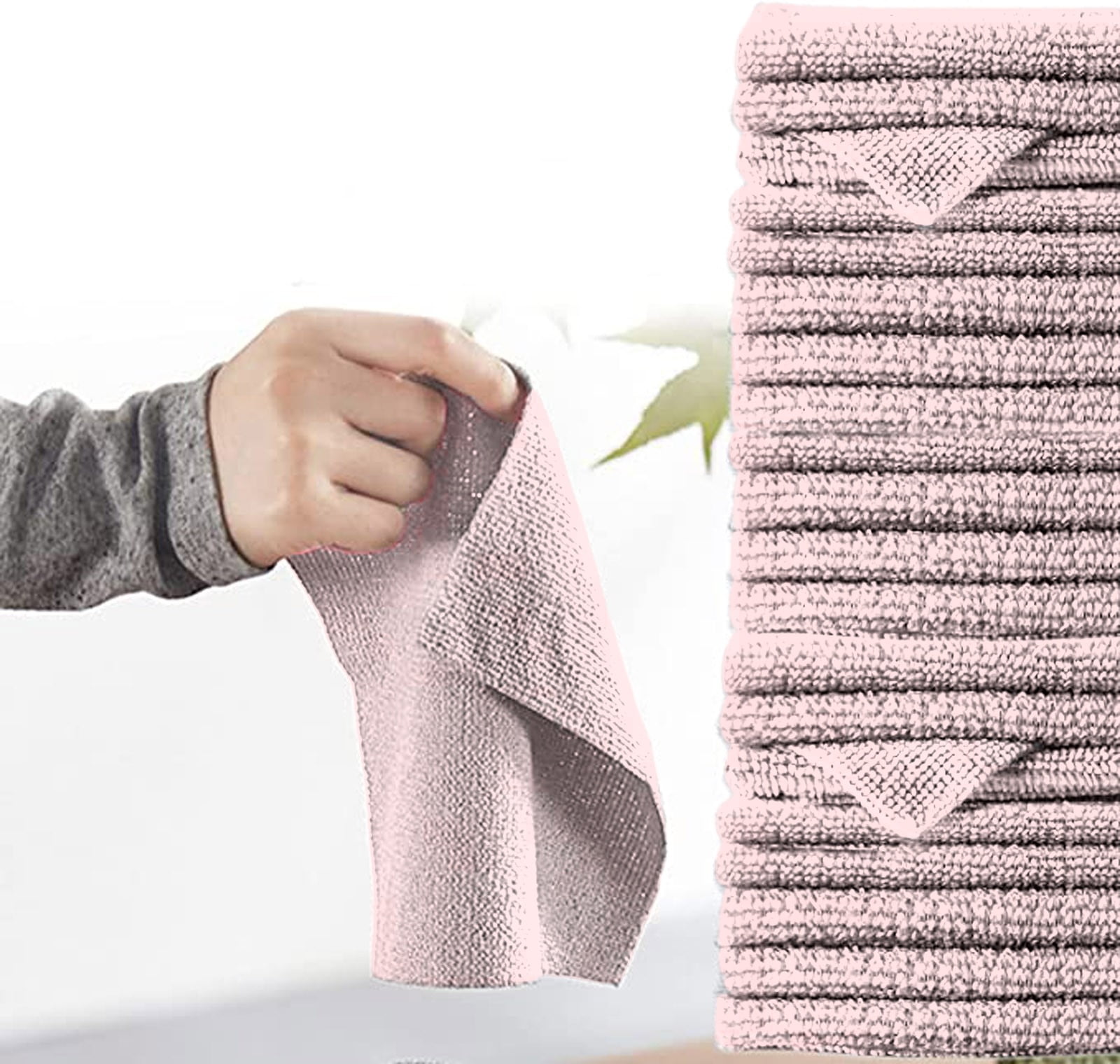 Wash Cloths 20 Pcs Washcloths High Quality Face and Body Cloth Towels for Bathroom Hand Kitchen Cleaning 9x9 In Wash Cloths for Your Face By Muaco Light Pink Walmart