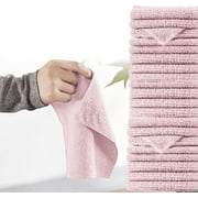 Wash Cloths 20 Pcs Washcloths High-Quality Face and Body Cloth Towels for Bathroom,Hand,Kitchen,Cleaning 9x9 In Wash Cloths for Your Face,Light Pink