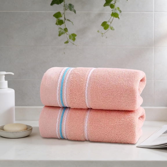 Wash Cloths, Pure Cotton Highly Absorbent and Fast Dry, Soft Feel Essential Washcloths for Bathroom, Spa, Gym, and Face, 29.1x13in, Pink