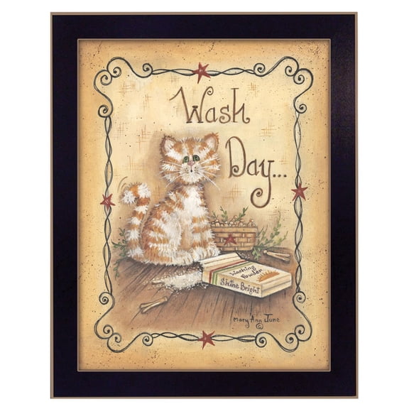 TrendyDecor4U Wash Day By Mary June Printed Wall Art MARY339-712
