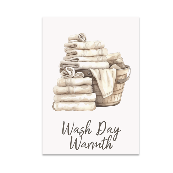 Wash Day Warmth Laundry Room Art - Home Decor Enthusiast - 13x19 Poster Print