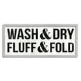 thumbnail image 1 of Wash Dry Fluff Fold Laundry Sign Typography Graphic Art Gray Framed Art Print Wall Art, 1 of 7