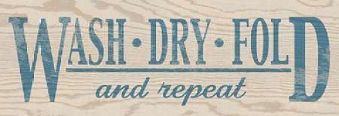 Wash Dry Fold - Blue Canvas Art - N Harbick (8 x 24)