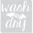 thumbnail image 1 of Wash Dry Laundry Wall Decals Vinyl Letters Stickers Home Décor, 12x12-Inch White, 1 of 6
